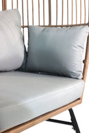 Outdoor Garden Wicker Egg Chair And Footstool Patio Chaise, With Cushions, Outdoor Indoor Basket Chair by HouseOfZazla