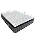 14" Premium Hybrid Mattress In A Box Plush Gel Memory Foam Top With Cooling Technology - Gray / White - Queen