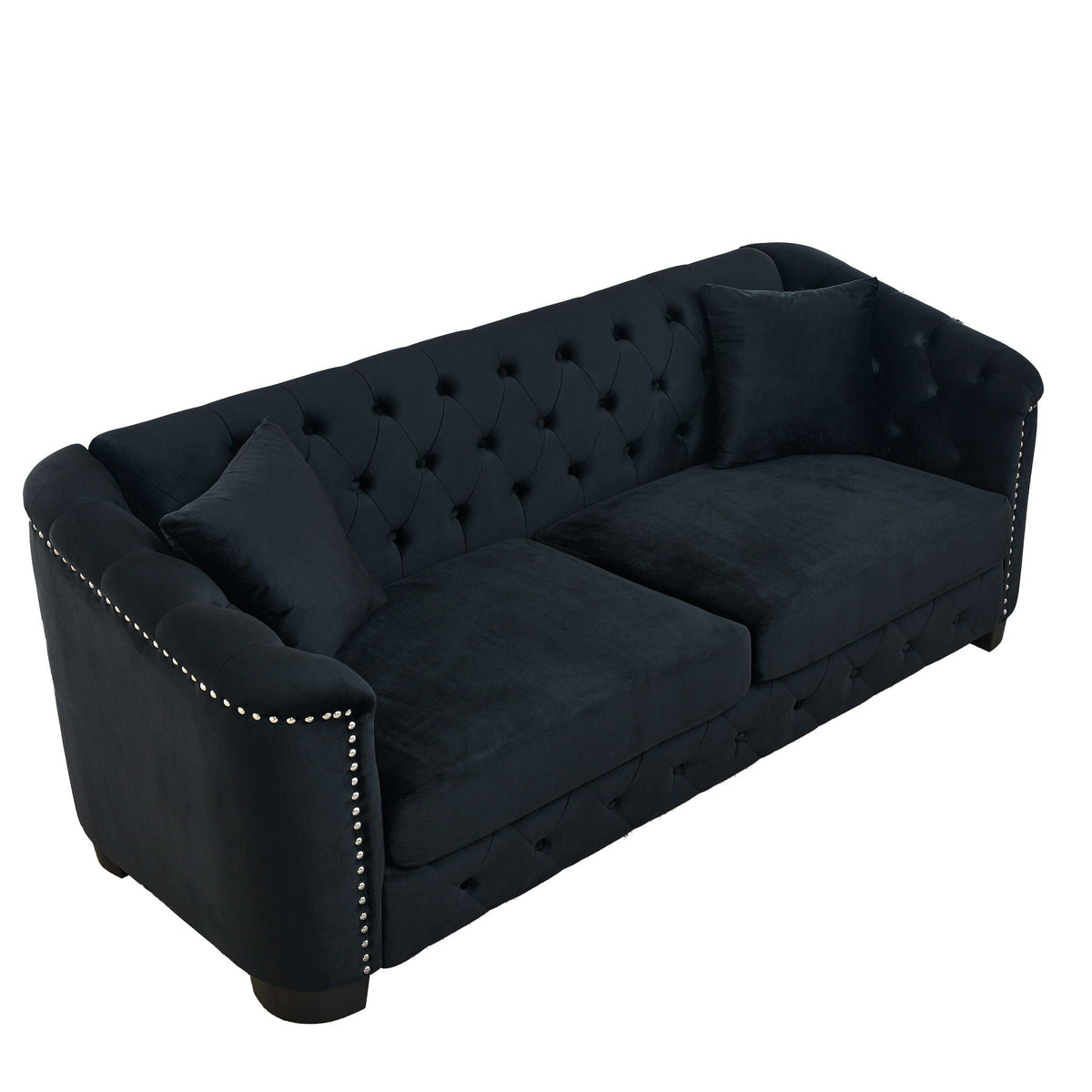 Modern Chesterfield Sofa With Tufted Backrest For Living Room, photo 7 of 36