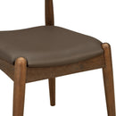 5 Piece Dining Set With 1 Table And 4 Upholstered Chairs - Brown / Walnut by HouseOfZazla