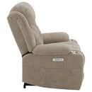 Beca - Upholstered Power Lift Recliner With Cupholders And USB Charging by HouseOfZazla