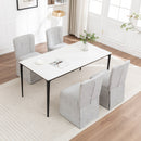 Linen Dining Chairs - Modern Fabric Side Chairs for Dining Room