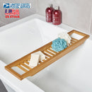 Bamboo Bathtub Tray Bath Table Bathroom Storage Rack Soap Cellphone Wine Glass Shelf Organizer