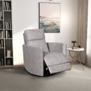 Lawson - Swivel Glider Suede Recliner Chair - Latte by HouseOfZazla