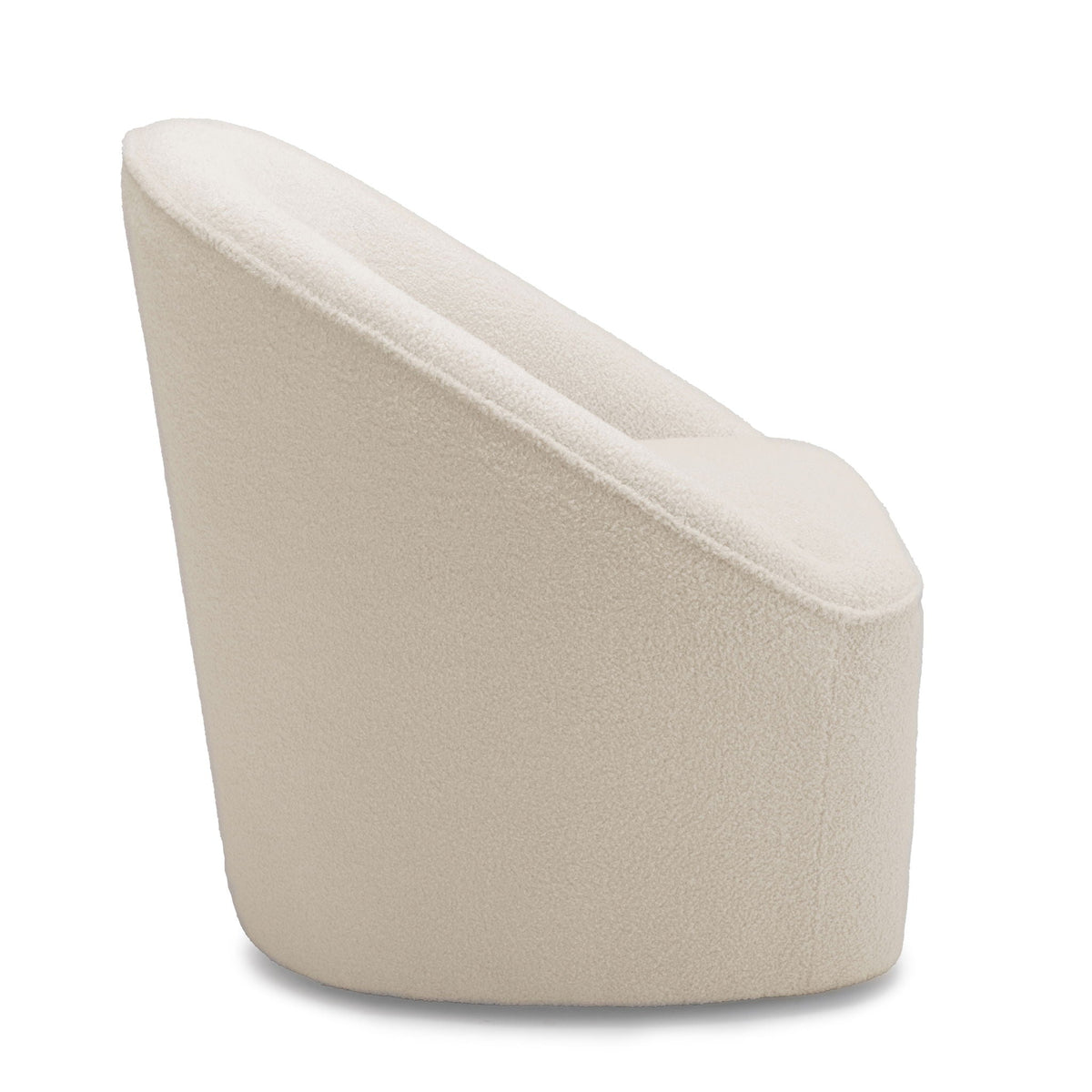 Anson - Swivel Chair With Soft Rounded Back - Off White, photo 3 of 11