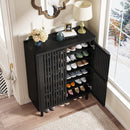6 Tier Shoe Cabinet With Louvered Doors by HouseOfZazla