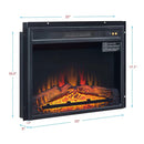 Electric Fireplace With Remote Control For Indoor Heating - Black by HouseOfZazla