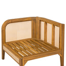 Kirkby Outdoor 5 Seater V-Shaped Acacia Wood Sofa