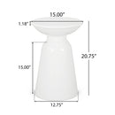 Outdoor Modern Metal End Large Table