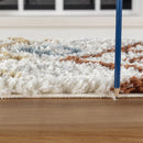 Loft Shag - 5' 3" X 7' Shaggy Area Rug Polypropylene - Ivory by HouseOfZazla