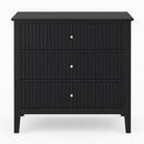 Fluted 3 Drawer Nightstand With Soft Close Slides by HouseOfZazla