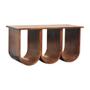 Triple Open Style Coffee Table - Beige / Brown by Unique Piece Furniture