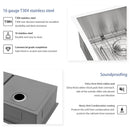 Modern Double Bowl Undermount Sink Design With 10" Deep Basins by HouseOfZazla