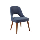 Dining Side Chair Upholstered Textured (Set of 2) - Navy by HouseOfZazla
