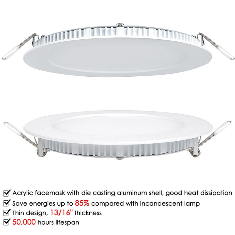 Yescom 9W SMD LED Recessed Ceiling Light w/ Driver