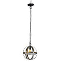 Metal Chandelier, Hanging Light Fixture With Adjustable Chain For Kitchen, Bulb Not Included - Gray by HouseOfZazla