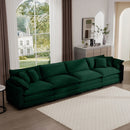 Modern Upholstered 4 Seater Fabric Sofa With Arm And Throw Pillows by HouseOfZazla