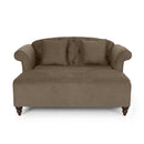 Upholstered Chaise Lounge With Scroll Arms, Turned Legs And 2 Pillows by HouseOfZazla