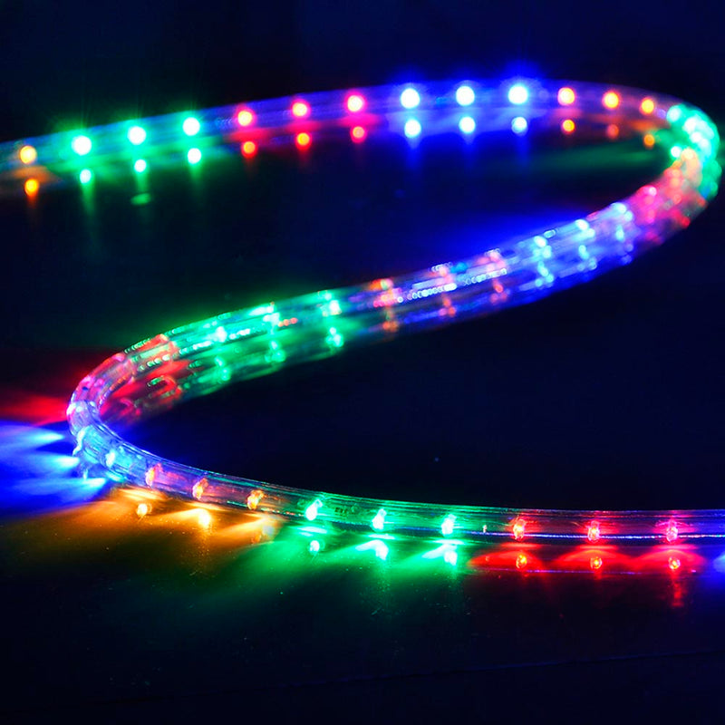 DIY 50ft Waterproof LED Rope Light with Power Cord Connector