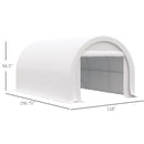 Outsunny - 10' x 16' Carport, Heavy Duty Portable Garage Storage Tent With Large Zippered Door, Anti-Uv Pe Canopy Cover For Car, Truck, Boat, Motorcycle, Bike, Garden Tools, Outdoor Work by HouseOfZazla