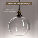 Yescom Pendant Light Glass Globe Shade 9 4/5 in Vintage Classic Clear