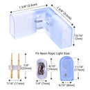 Yescom LED Neon Splice Kit 2-Wire Connectors & Pins 10-Set 14x7mm by yescomusa
