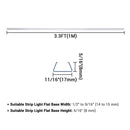 Yescom 3ft 9/16in. Plastic U-Channels Set(5) - For 2700K Neon Rope Lights