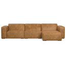 Brazilian Handcrafted Genuine Aniline Leather Sectional Sofa