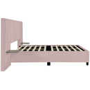 Upholstered Platform Bed With Big Headboard by Unique Piece Furniture