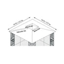 10x10 Gazebo Double Roof Replacement Canopy Fabric by Unique Piece Furniture