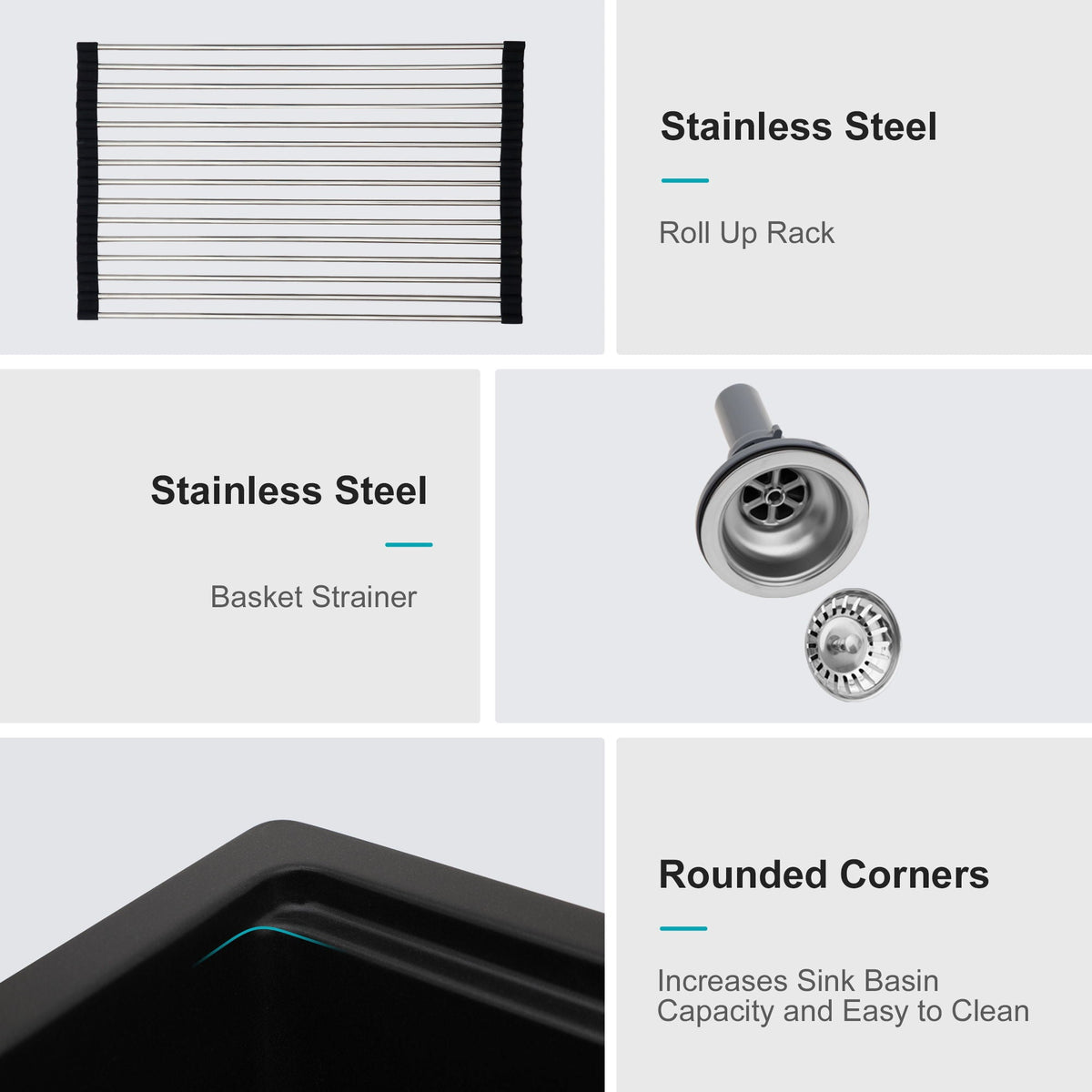 Granite Composite Quartz Kitchen Sink With Workstation Features And Drop In Design, photo 3 of 16