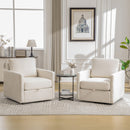 29.5''W Upholstered 360° Swivel Armchair with Hidden Storage