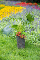 9.4x9.4x18.1' Cement Planter Large, Indoor Outdoor Garden Functional Decor by HouseOfZazla