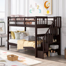 Stairway Bunk Bed With Storage And Guard Rail For Bedroom by Unique Piece Furniture