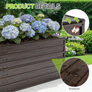 8x4x2 FT Woodgrain Galvanized Raised Garden Bed Set by HouseOfZazla