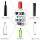 4 Tier Bottle Storage Holder 12 Bottles Transparent Stackable Bottle Organizer Standing Drink Holder Shelf for Kitchen Fridge Cabinet Pantry