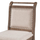 3-Piece Wood Counter Height Drop Leaf Dining Table Set with 2 Upholstered Dining Chairs for Small Place, Brown