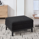 Upholstered Storage Ottoman With Reversible Lid Coffee Table With Rubberwood Legs by HouseOfZazla