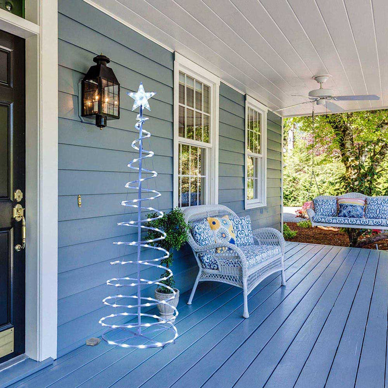 DIY 5' LED Lighted Xmas Spiral Tree Indoor & Outdoor