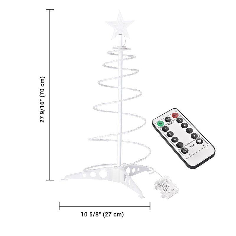 Yescom 2' Pre-Lit Spiral Christmas Tree Battery Operated