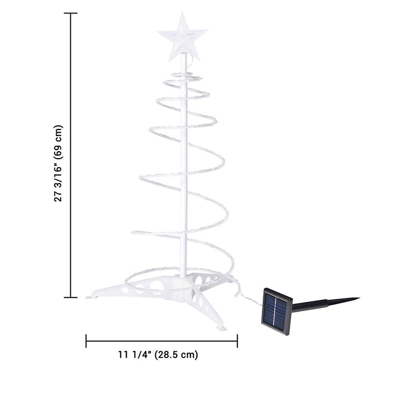 Yescom 2' Pre-Lit Spiral Christmas Tree Solar Operated