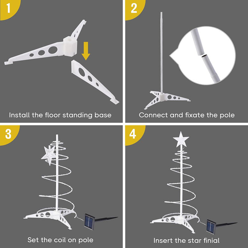 DIY 2' Spiral Christmas Tree Light Solar Powered