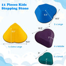 11 Pieces Kids Stepping Stones Stackable Balance Blocks Indoor Outdoor-Multicolor by LJGDeals