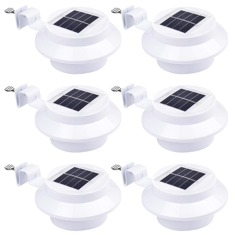 Yescom Dusk to Dawn Solar Light Wall Gutter Mounted 6ct/Pack