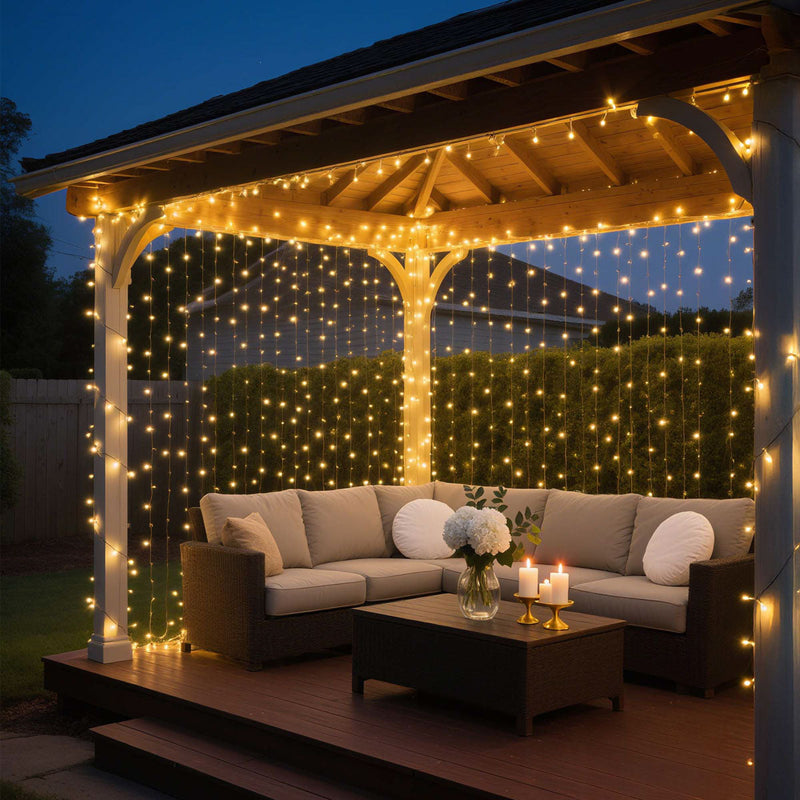 Yescom Curtain Fairy Lights 8-modes Lights Changing