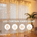 Yescom Curtain Fairy Lights 8-modes Lights Changing