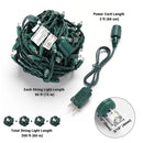 Yescom 110V Commercial String Lights Mini 5mm Xmas Lights 200ft - (4x)50ft