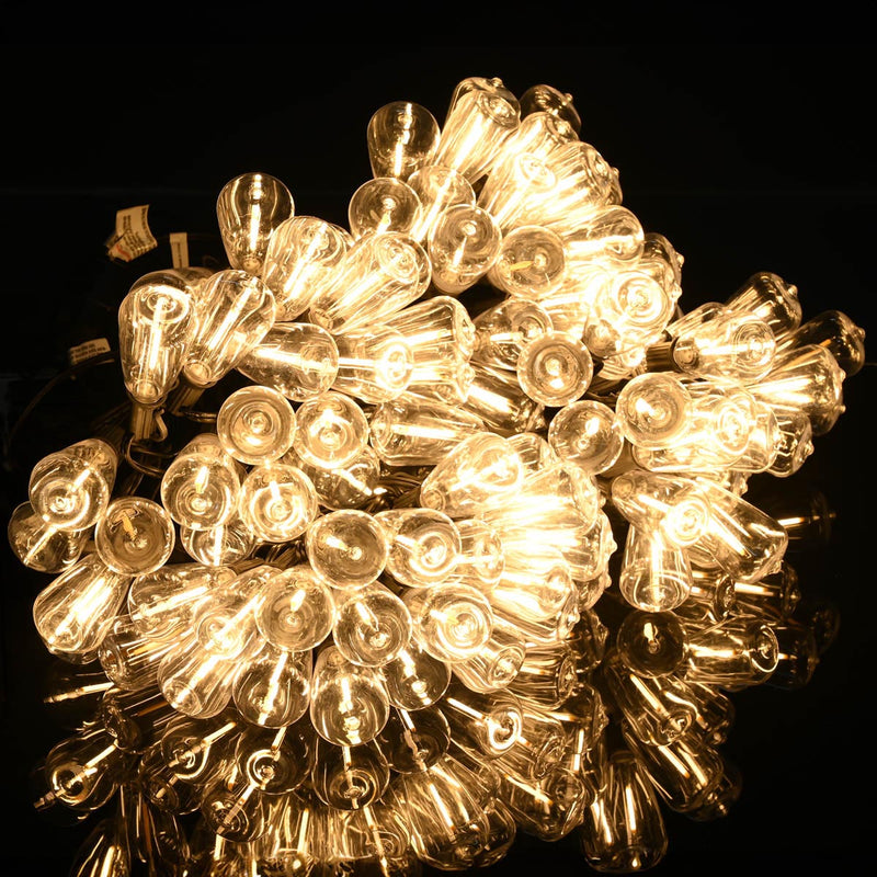 Yescom 110V Commercial String Lights 100-Bulbs 200ft - (4x)50ft