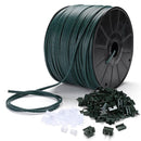 Yescom Electrical Zip-Cord Wire Spool of 500ft SPT-1 with Plugs & End Caps