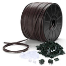Yescom Electrical Zip-Cord Wire Spool of 500ft SPT-1 with Plugs & End Caps
